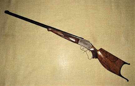 Ken Lewis Offhand Rifle with action that Cliff Chandler, Al Story and Ken Lewis designed and built.